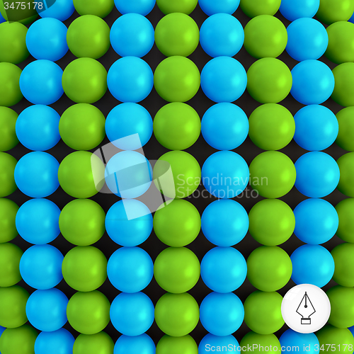 Image of Abstract technology background with balls. 