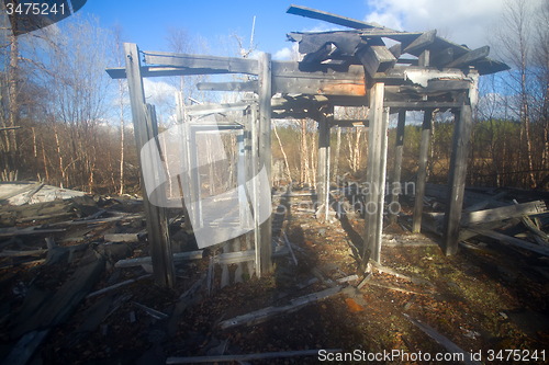 Image of destroyed house room ruins