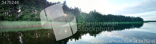 Image of summer picture a quiet lake