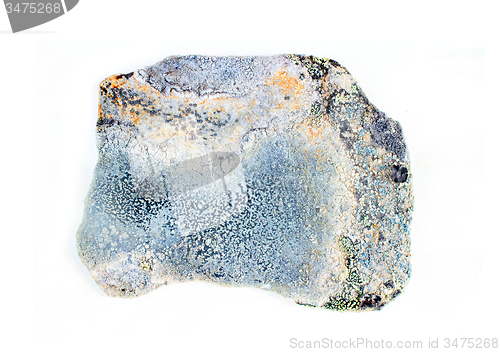 Image of stone from the mountains tundra on a white background