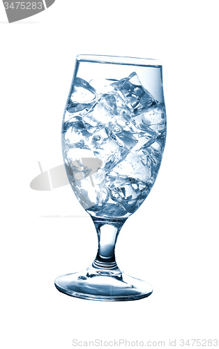 Image of Wet transparent glass with ice