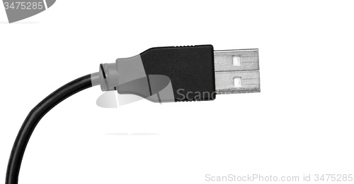 Image of tech cable with plug isolated