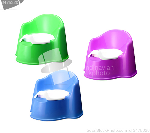 Image of potties on white background