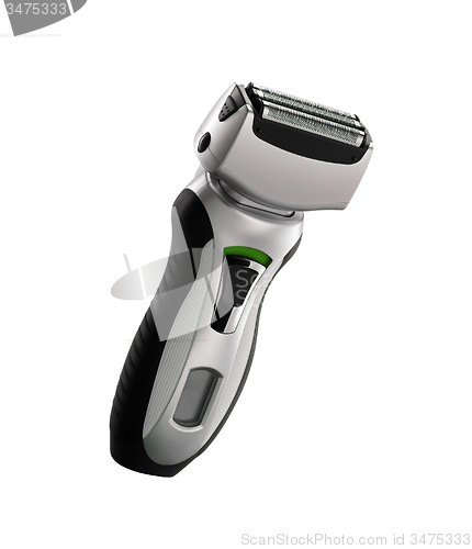 Image of Electric shaver place on white background