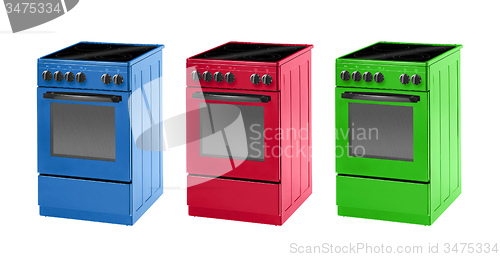 Image of different gas-stoves isolated