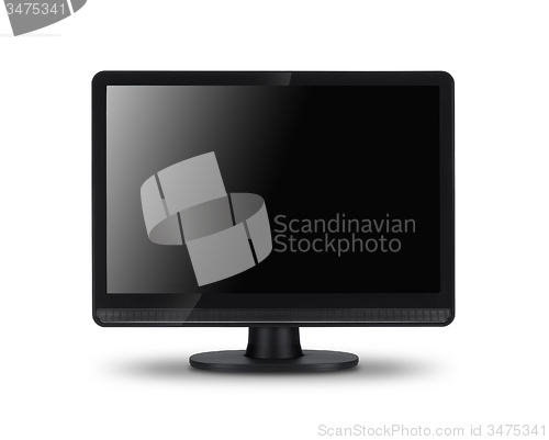 Image of Modern widescreen lcd tv monitor