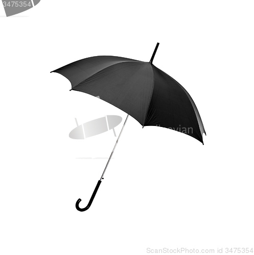 Image of Black umbrella isolated
