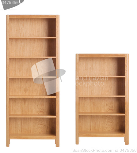 Image of Wooden bookcase isolated