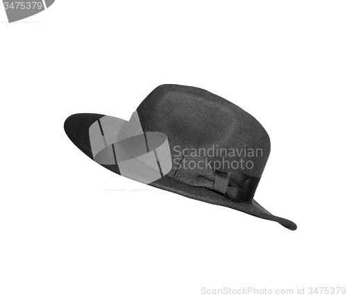 Image of Black hat on white background