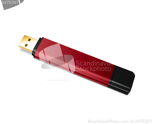 Image of red USB flash drive