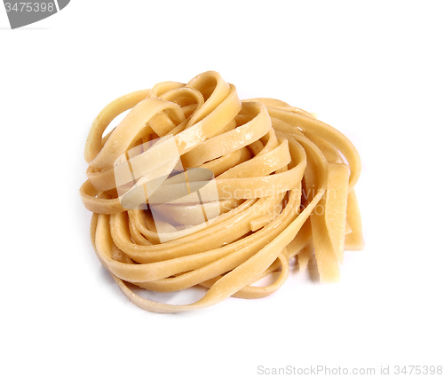 Image of white bowl with boiled spaghetti