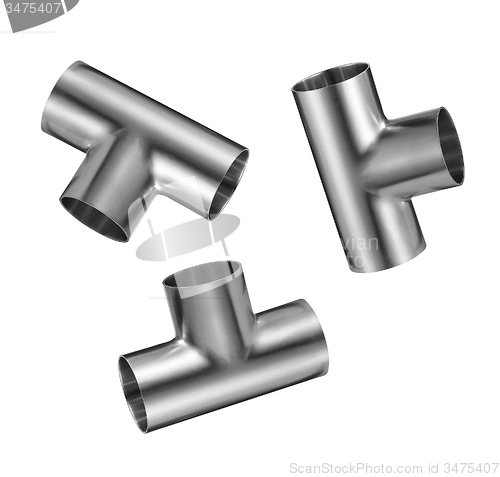 Image of metal chrome pipe