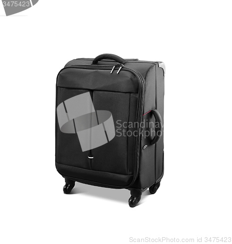 Image of Modern convenience suitcase on casters