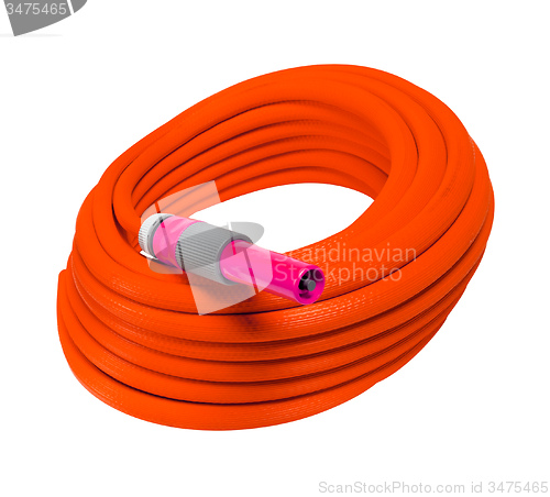 Image of garden hose with nozzle