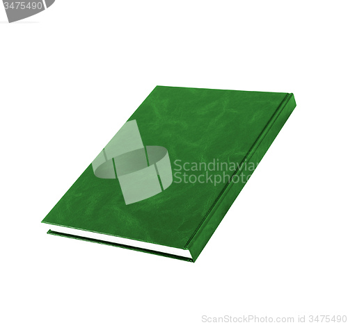 Image of green book on whie background