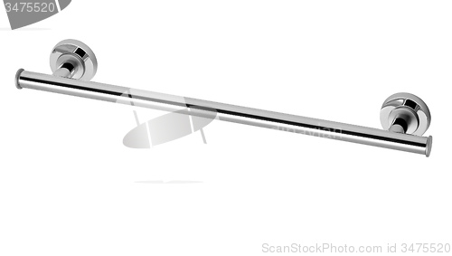 Image of silver towel holder with two bars