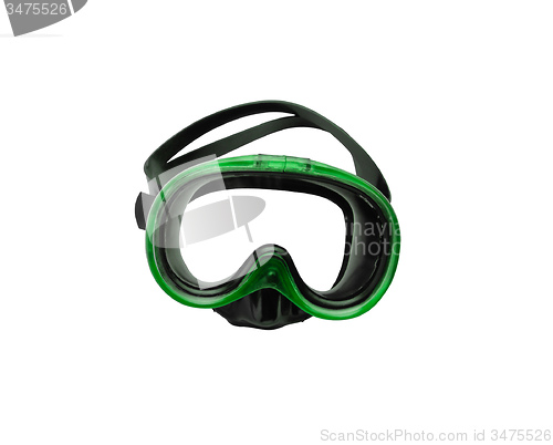 Image of green diving mask