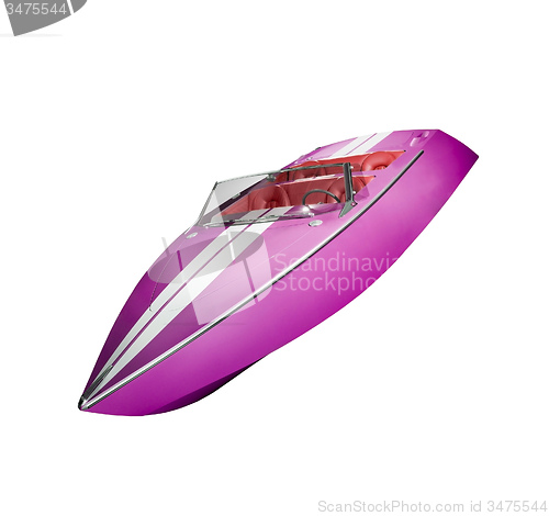 Image of pink fast boat