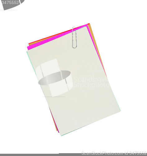 Image of colourful blank notes
