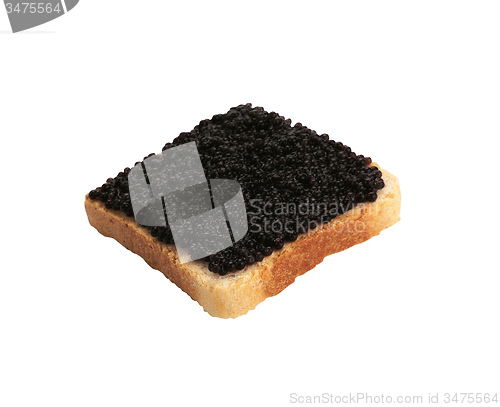 Image of Black caviar sandwich