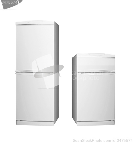 Image of Big and small refrigerator isolated