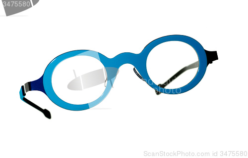 Image of Blue vintage glasses isolated