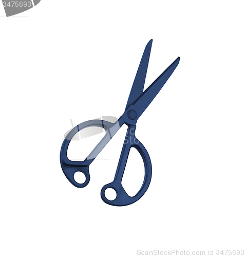 Image of Blue handled scissors