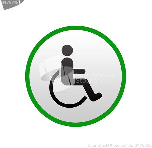 Image of Disabled sign on white background