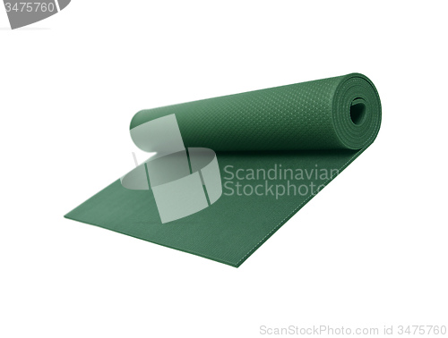 Image of Rolled Green Yoga Mat