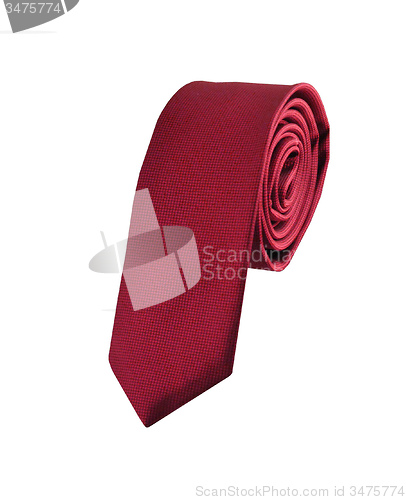 Image of red tie isolated on white background