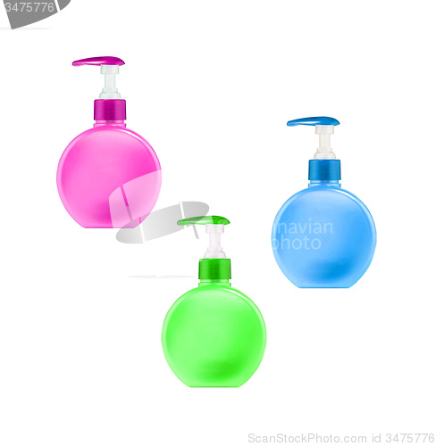 Image of different plastic cosmetic bottles
