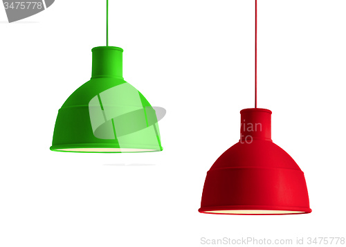 Image of Red and Green lamp