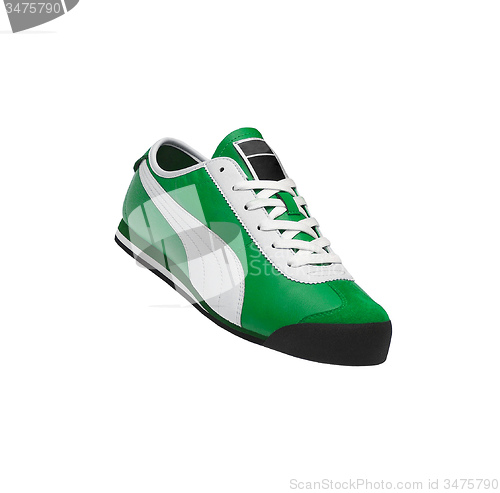 Image of green shoes isolated on white background