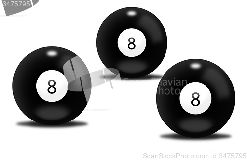 Image of Black billiard balls number eight