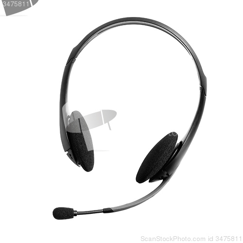 Image of headphones with a microphone