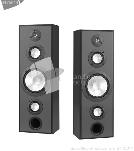 Image of speakers isolated on white.