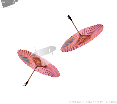 Image of Chinese parasol made of wood