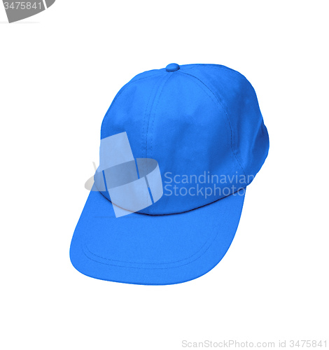 Image of Blue cap isolated on white