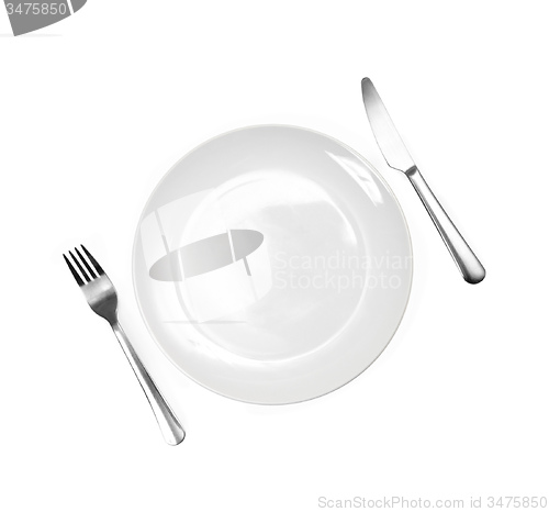 Image of diner plate with fork and spoon