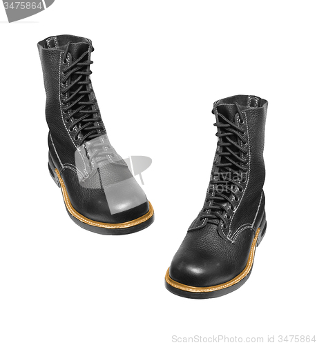 Image of black army boots