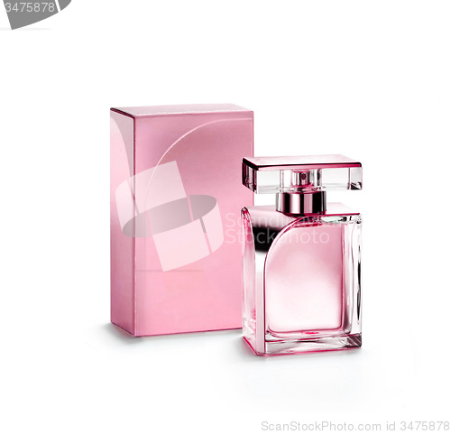 Image of Perfume bottle on white background