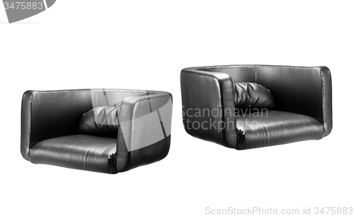 Image of Black Leather Chairs