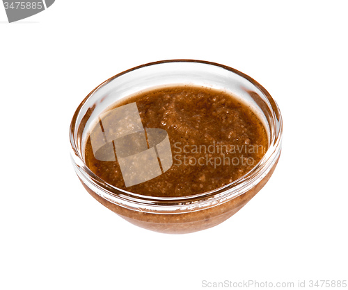 Image of Pepper Tomato sauce in a small glass