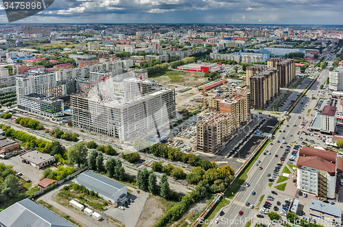 Image of Construction site of residential house in Tyumen