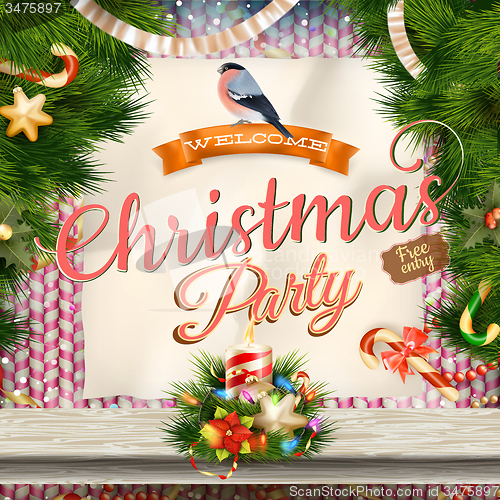 Image of Christmas greeting card. EPS 10