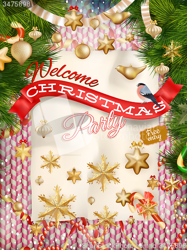 Image of Christmas greeting card. EPS 10