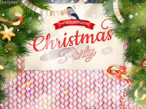Image of Christmas greeting card. EPS 10