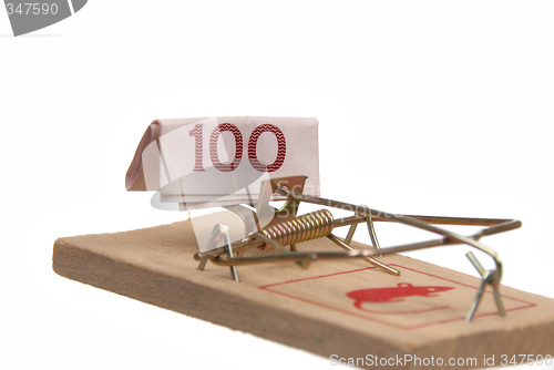 Image of Money # 28 - in mousetrap