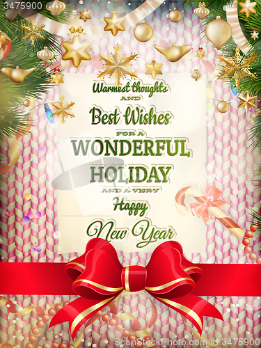 Image of Christmas greeting card. EPS 10