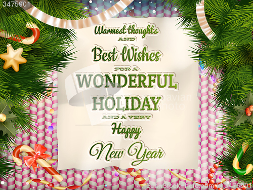 Image of Christmas greeting card. EPS 10